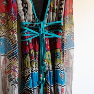 Y2K Heathertte Rich & Rains Digital Indian Dress Size 0